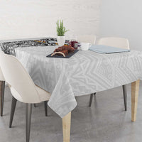 American Samoa Flag Day Tablecloth Tribal Tattoo with Eagle White