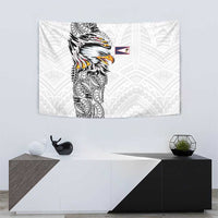 American Samoa Flag Day Tapestry Tribal Tattoo with Eagle White LT03 - Polynesian Pride