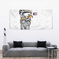 American Samoa Flag Day Tapestry Tribal Tattoo with Eagle White LT03 - Polynesian Pride