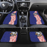 American Samoa Flag Day Car Mats Tribal Tattoo with Eagle Blue-Red
