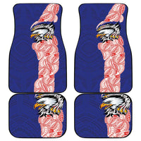 American Samoa Flag Day Car Mats Tribal Tattoo with Eagle Blue-Red