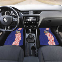 American Samoa Flag Day Car Mats Tribal Tattoo with Eagle Blue-Red