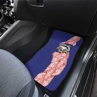 American Samoa Flag Day Car Mats Tribal Tattoo with Eagle Blue-Red