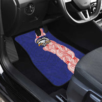 American Samoa Flag Day Car Mats Tribal Tattoo with Eagle Blue-Red