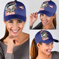 American Samoa Flag Day Classic Cap Tribal Tattoo with Eagle Blue-Red