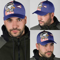 American Samoa Flag Day Classic Cap Tribal Tattoo with Eagle Blue-Red