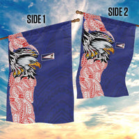 American Samoa Flag Day Garden Flag Tribal Tattoo with Eagle Blue-Red