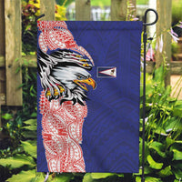 American Samoa Flag Day Garden Flag Tribal Tattoo with Eagle Blue-Red