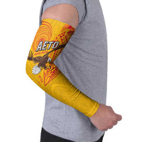 Personalised American Samoa Flag Day Arm Sleeves Fautasi Race Pago Pago-Aeto Eagle Wings Tribal Style LT03 - Polynesian Pride