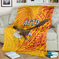 American Samoa Flag Day Blanket Fautasi Race Pago Pago-Aeto Eagle Wings Tribal Style