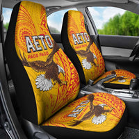 American Samoa Flag Day Car Seat Cover Fautasi Race Pago Pago-Aeto Eagle Wings Tribal Style LT03 - Polynesian Pride