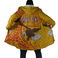 Personalised American Samoa Flag Day Cloak Fautasi Race Pago Pago-Aeto Eagle Wings Tribal Style