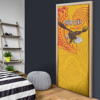 Personalised American Samoa Flag Day Door Cover Fautasi Race Pago Pago-Aeto Eagle Wings Tribal Style LT03 - Polynesian Pride