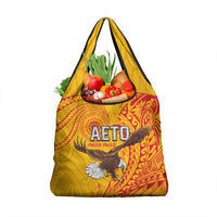 American Samoa Flag Day Grocery Bag Fautasi Race Pago Pago-Aeto Eagle Wings Tribal Style LT03 1-pack One Size Multicolor - Polynesian Pride