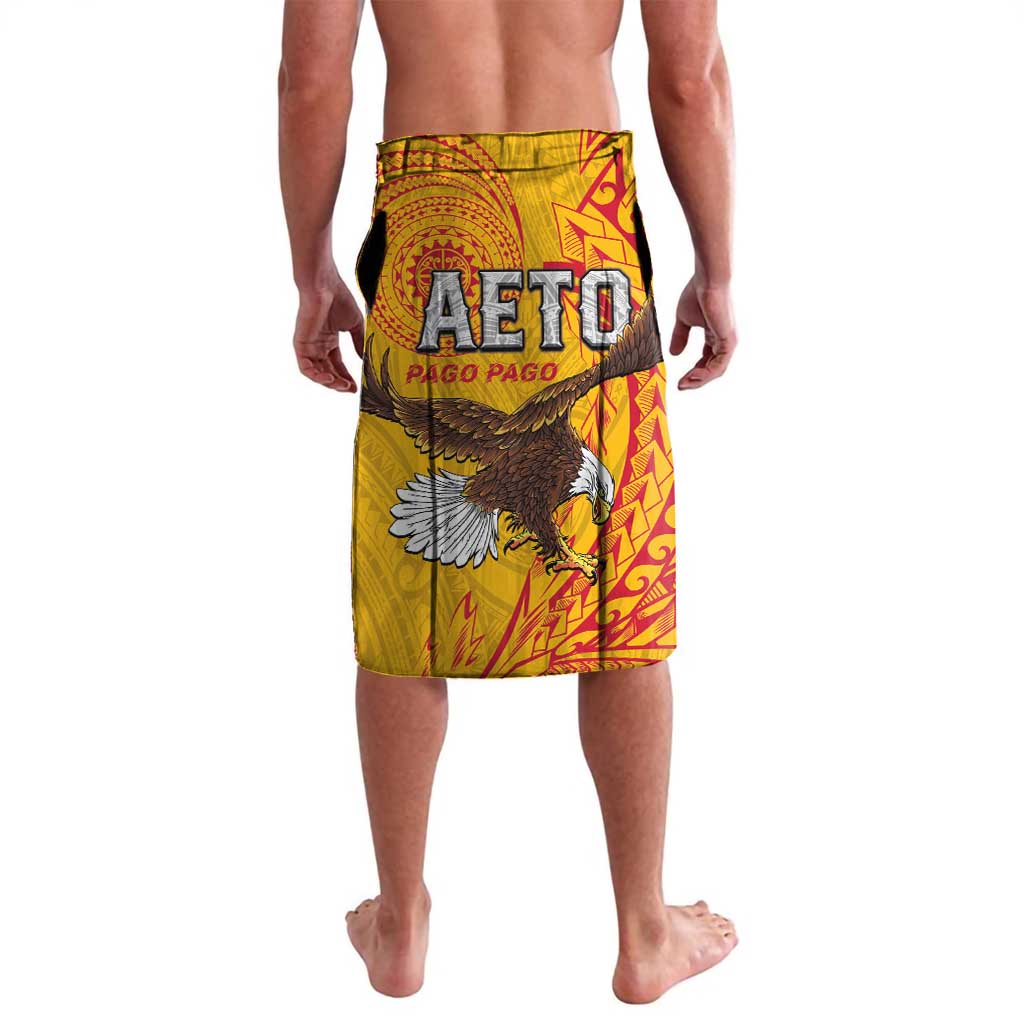 Personalised American Samoa Flag Day Lavalava Fautasi Race Pago Pago-Aeto Eagle Wings Tribal Style LT03 - Polynesian Pride
