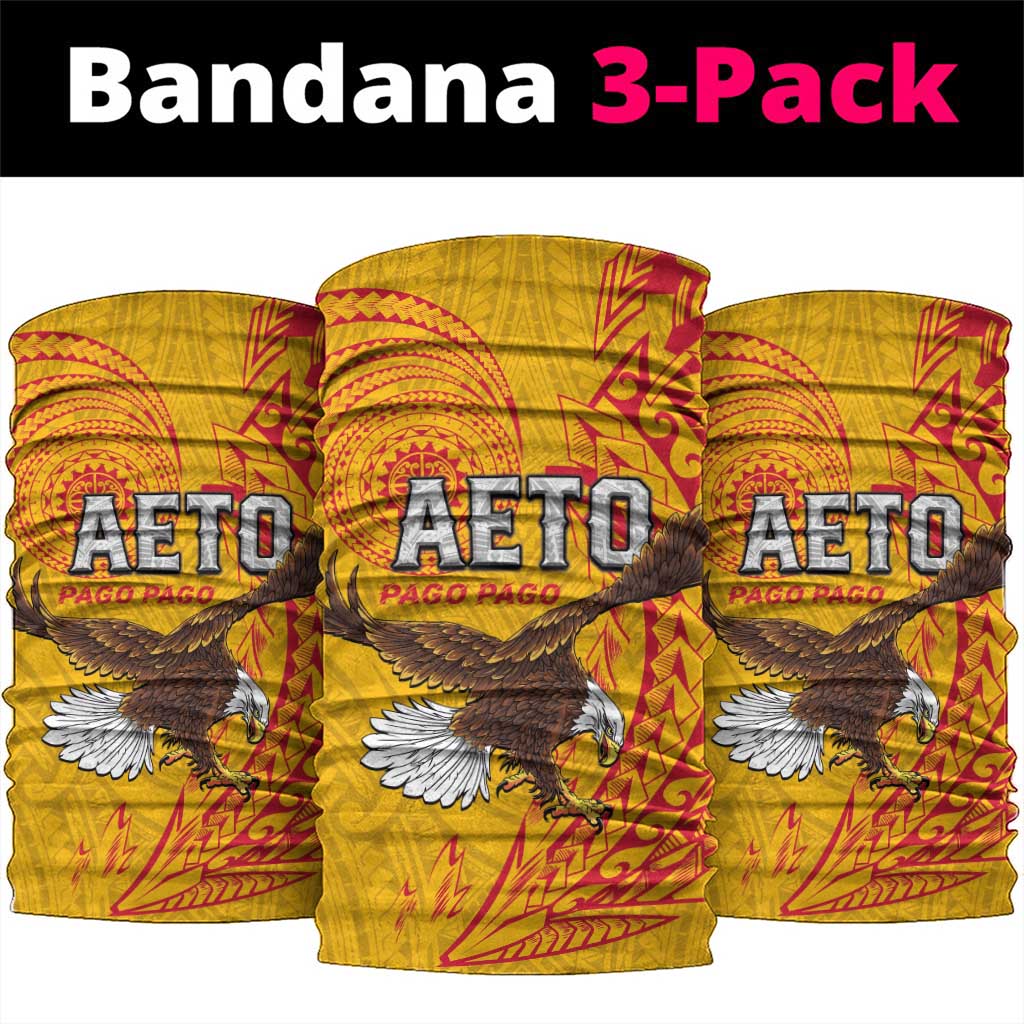 American Samoa Flag Day Neck Gaiter Fautasi Race Pago Pago-Aeto Eagle Wings Tribal Style