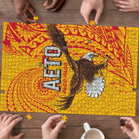 American Samoa Flag Day Puzzle Fautasi Race Pago Pago-Aeto Eagle Wings Tribal Style