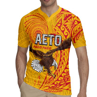 Personalised American Samoa Flag Day Rugby Jersey Fautasi Race Pago Pago-Aeto Eagle Wings Tribal Style LT03 - Polynesian Pride