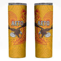 American Samoa Flag Day Skinny Tumbler Fautasi Race Pago Pago-Aeto Eagle Wings Tribal Style