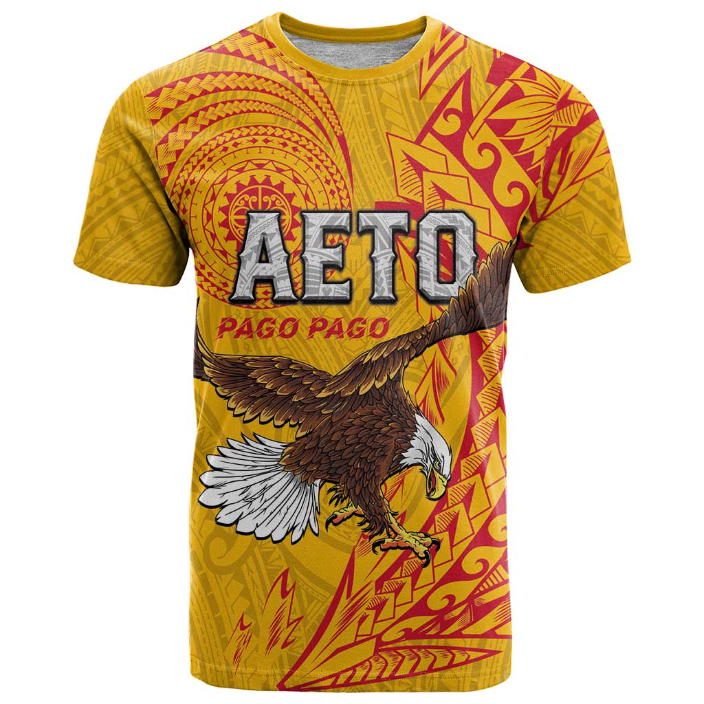 Personalised American Samoa Flag Day T Shirt Fautasi Race Pago Pago-Aeto Eagle Wings Tribal Style LT03 Multicolor - Polynesian Pride