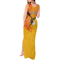 Personalised American Samoa Flag Day Tank Maxi Dress Fautasi Race Pago Pago-Aeto Eagle Wings Tribal Style LT03 - Polynesian Pride