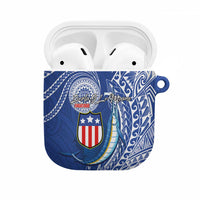 American Samoa Flag Day AirPods Case Fautasi Race Fagatogo-Iseula O Le Moana Sailfish Tribal Style