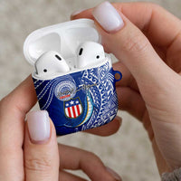 American Samoa Flag Day AirPods Case Fautasi Race Fagatogo-Iseula O Le Moana Sailfish Tribal Style