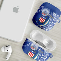 American Samoa Flag Day AirPods Case Fautasi Race Fagatogo-Iseula O Le Moana Sailfish Tribal Style