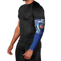 Personalised American Samoa Flag Day Arm Sleeves Fautasi Race Fagatogo-Iseula O Le Moana Sailfish Tribal Style