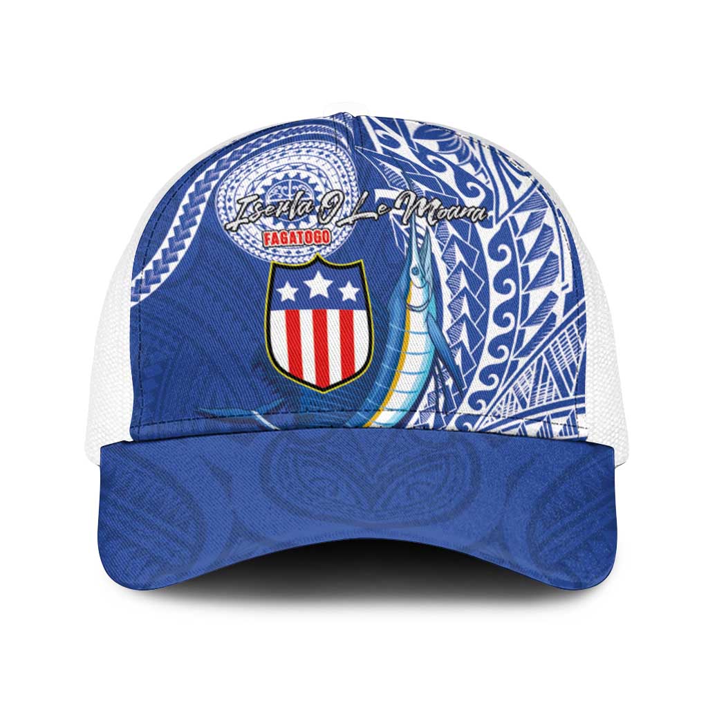 American Samoa Flag Day Baseball Net Cap Fautasi Race Fagatogo-Iseula O Le Moana Sailfish Tribal Style