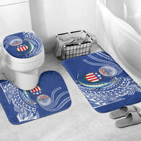 American Samoa Flag Day Bathroom Set Fautasi Race Fagatogo-Iseula O Le Moana Sailfish Tribal Style