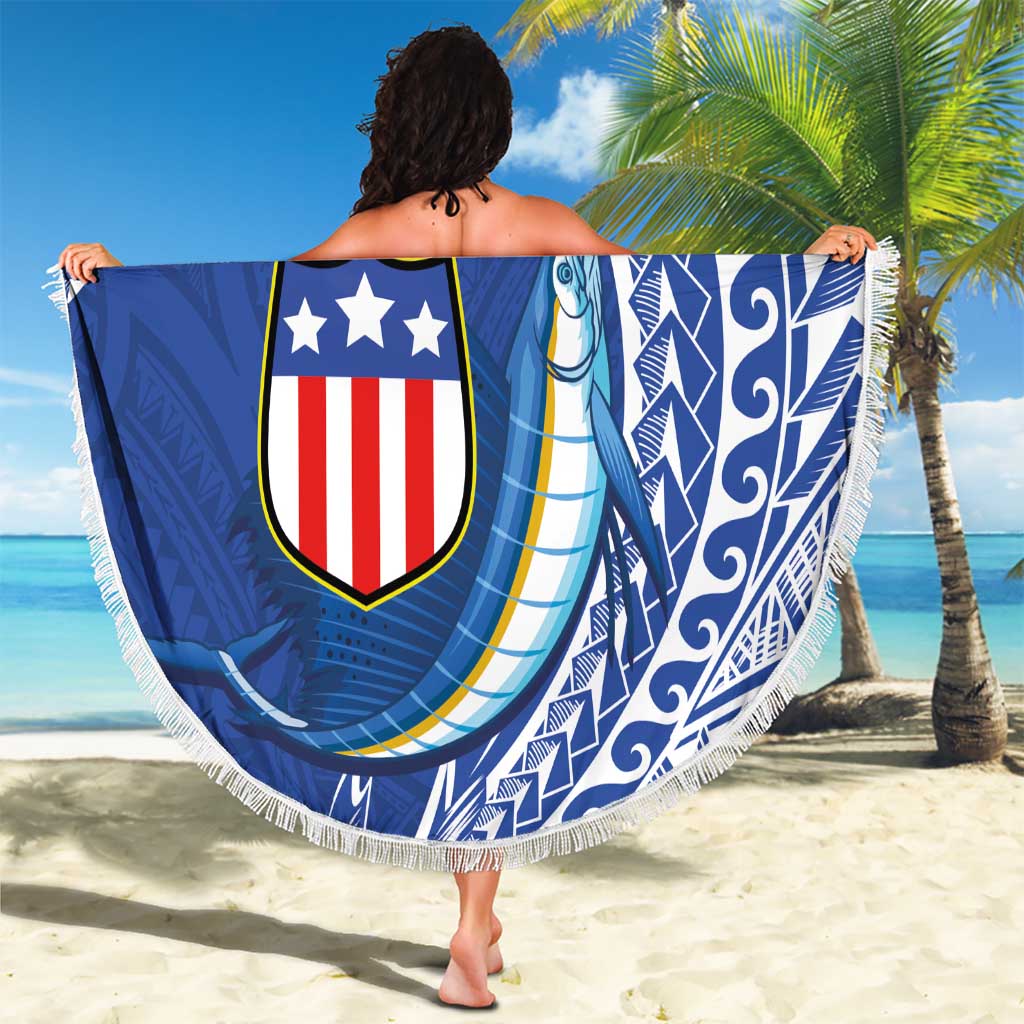 American Samoa Flag Day Beach Blanket Fautasi Race Fagatogo-Iseula O Le Moana Sailfish Tribal Style