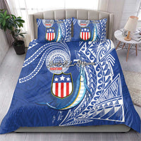 American Samoa Flag Day Bedding Set Fautasi Race Fagatogo-Iseula O Le Moana Sailfish Tribal Style LT03 - Polynesian Pride