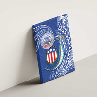 American Samoa Flag Day Canvas Wall Art Fautasi Race Fagatogo-Iseula O Le Moana Sailfish Tribal Style