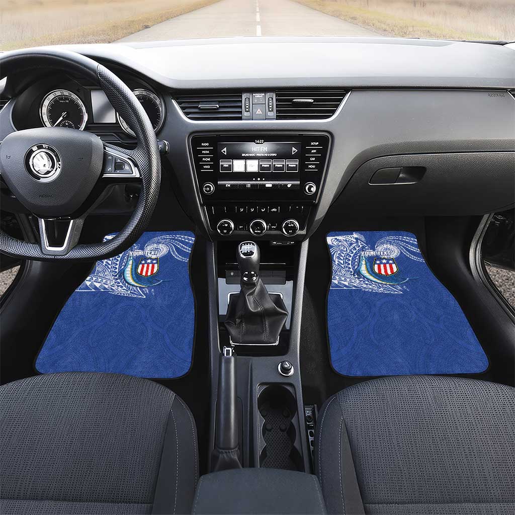 Personalised American Samoa Flag Day Car Mats Fautasi Race Fagatogo-Iseula O Le Moana Sailfish Tribal Style