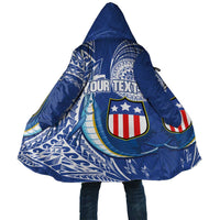 Personalised American Samoa Flag Day Cloak Fautasi Race Fagatogo-Iseula O Le Moana Sailfish Tribal Style