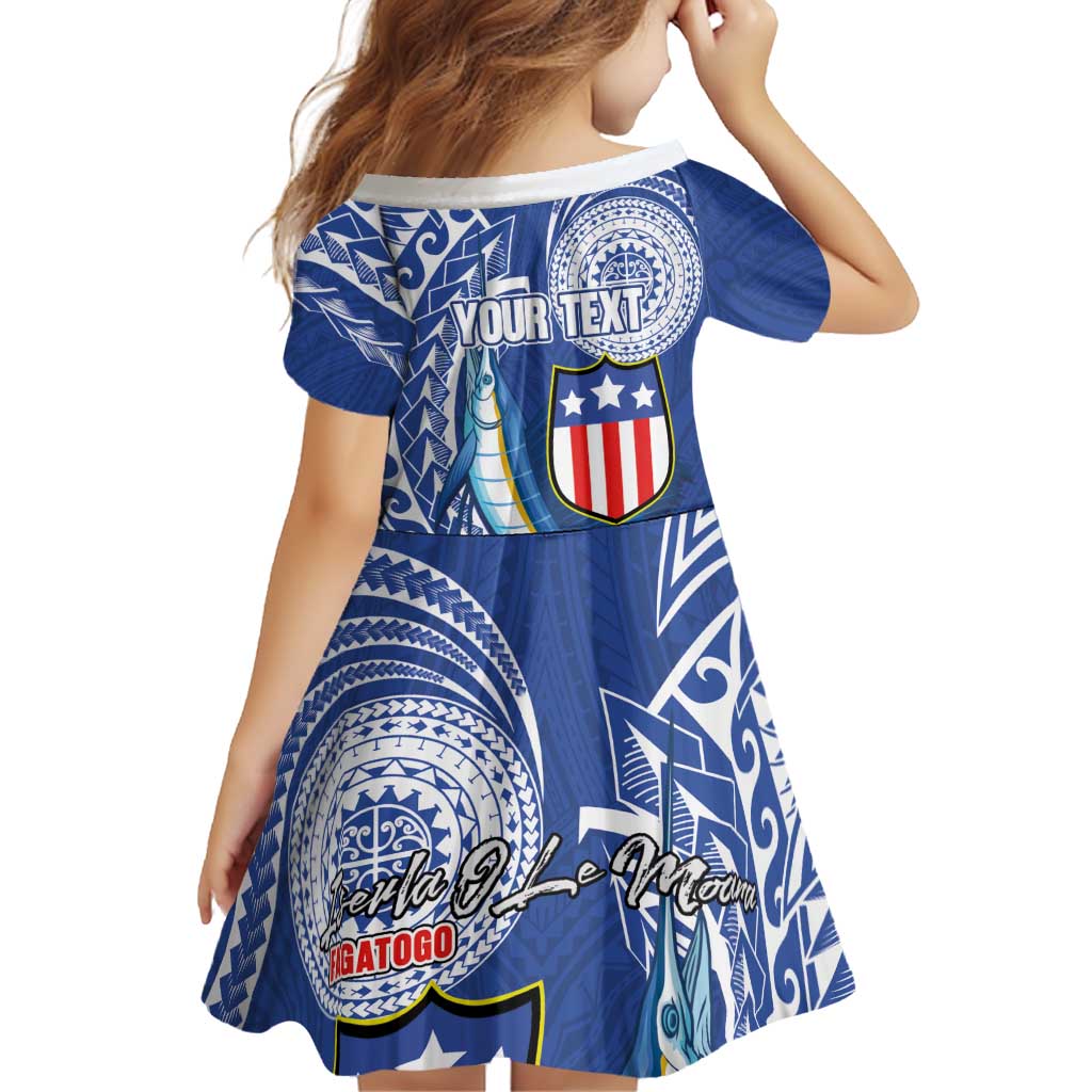 Personalised American Samoa Flag Day Family Matching Puletasi and Hawaiian Shirt Fautasi Race Fagatogo-Iseula O Le Moana Sailfish Tribal Style LT03 - Polynesian Pride