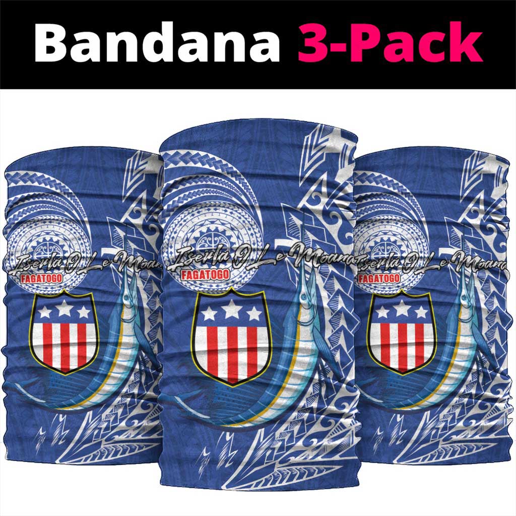 American Samoa Flag Day Neck Gaiter Fautasi Race Fagatogo-Iseula O Le Moana Sailfish Tribal Style