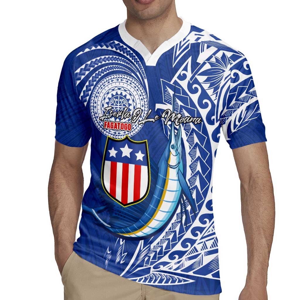 Personalised American Samoa Flag Day Rugby Jersey Fautasi Race Fagatogo-Iseula O Le Moana Sailfish Tribal Style LT03 - Polynesian Pride