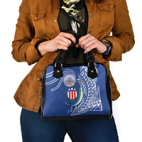 American Samoa Flag Day Shoulder Handbag Fautasi Race Fagatogo-Iseula O Le Moana Sailfish Tribal Style