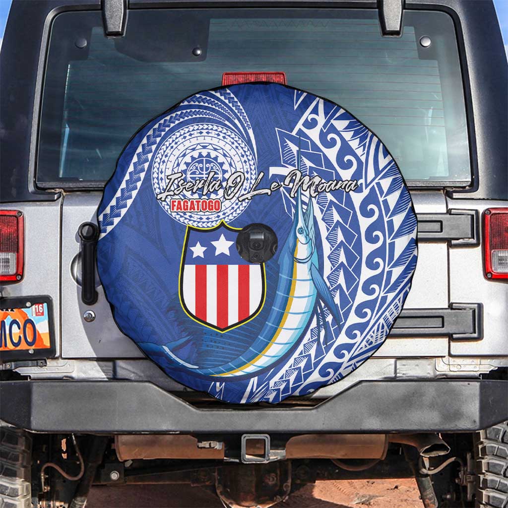 American Samoa Flag Day Spare Tire Cover Fautasi Race Fagatogo-Iseula O Le Moana Sailfish Tribal Style LT03 Multicolor - Polynesian Pride