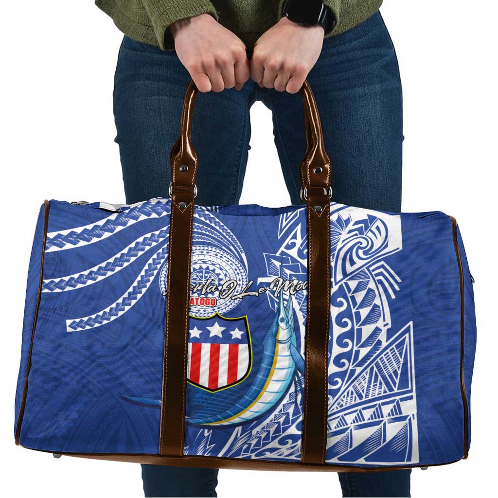 American Samoa Flag Day Travel Bag Fautasi Race Fagatogo-Iseula O Le Moana Sailfish Tribal Style LT03 Multicolor - Polynesian Pride
