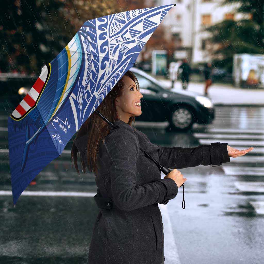 American Samoa Flag Day Umbrella Fautasi Race Fagatogo-Iseula O Le Moana Sailfish Tribal Style LT03 - Polynesian Pride