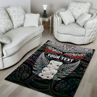 New Zealand Hei Tiki Area Rug Maori Green Papua Shell Pattern LT03 - Polynesian Pride