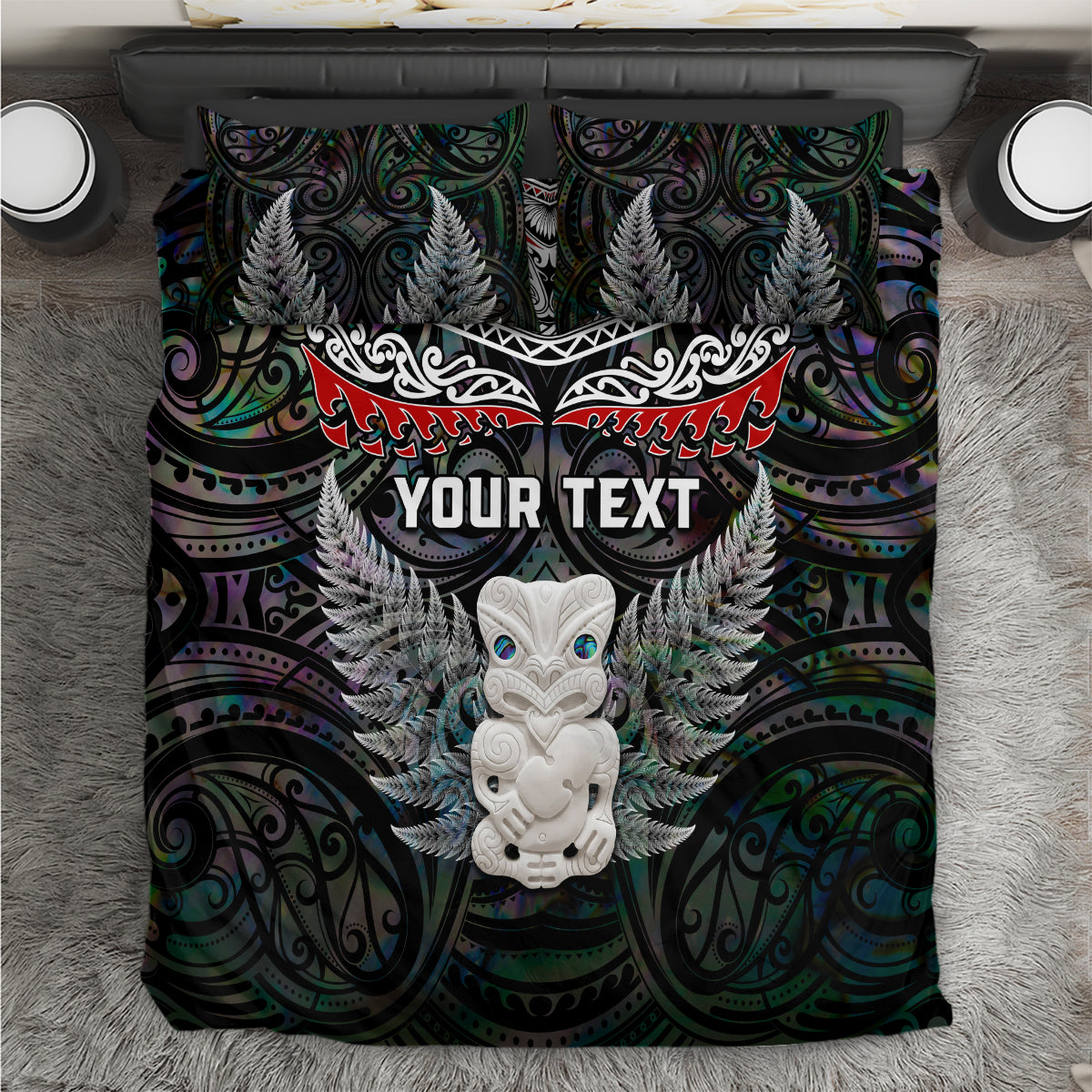 New Zealand Hei Tiki Bedding Set Maori Green Papua Shell Pattern LT03 Green - Polynesian Pride