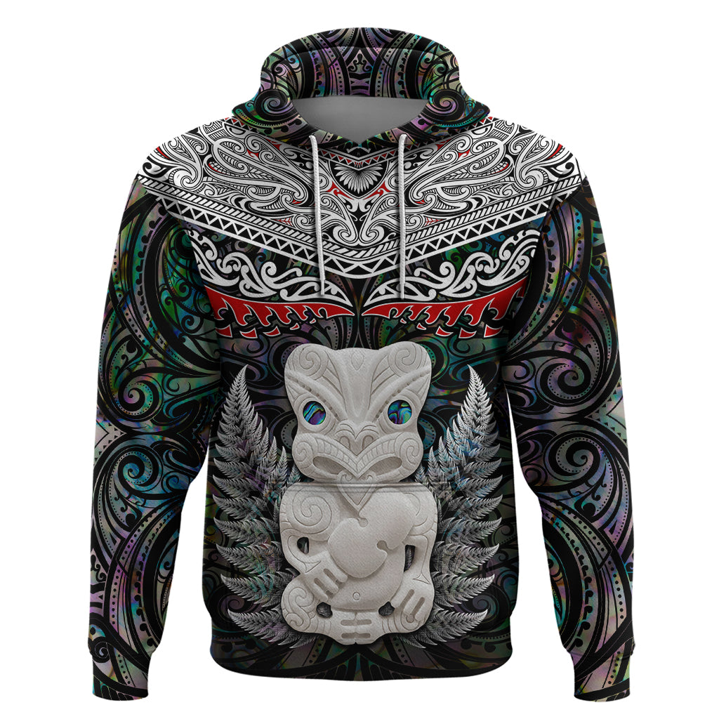 New Zealand Hei Tiki Zip Hoodie Maori Green Papua Shell Pattern LT03 Pullover Hoodie Green - Polynesian Pride