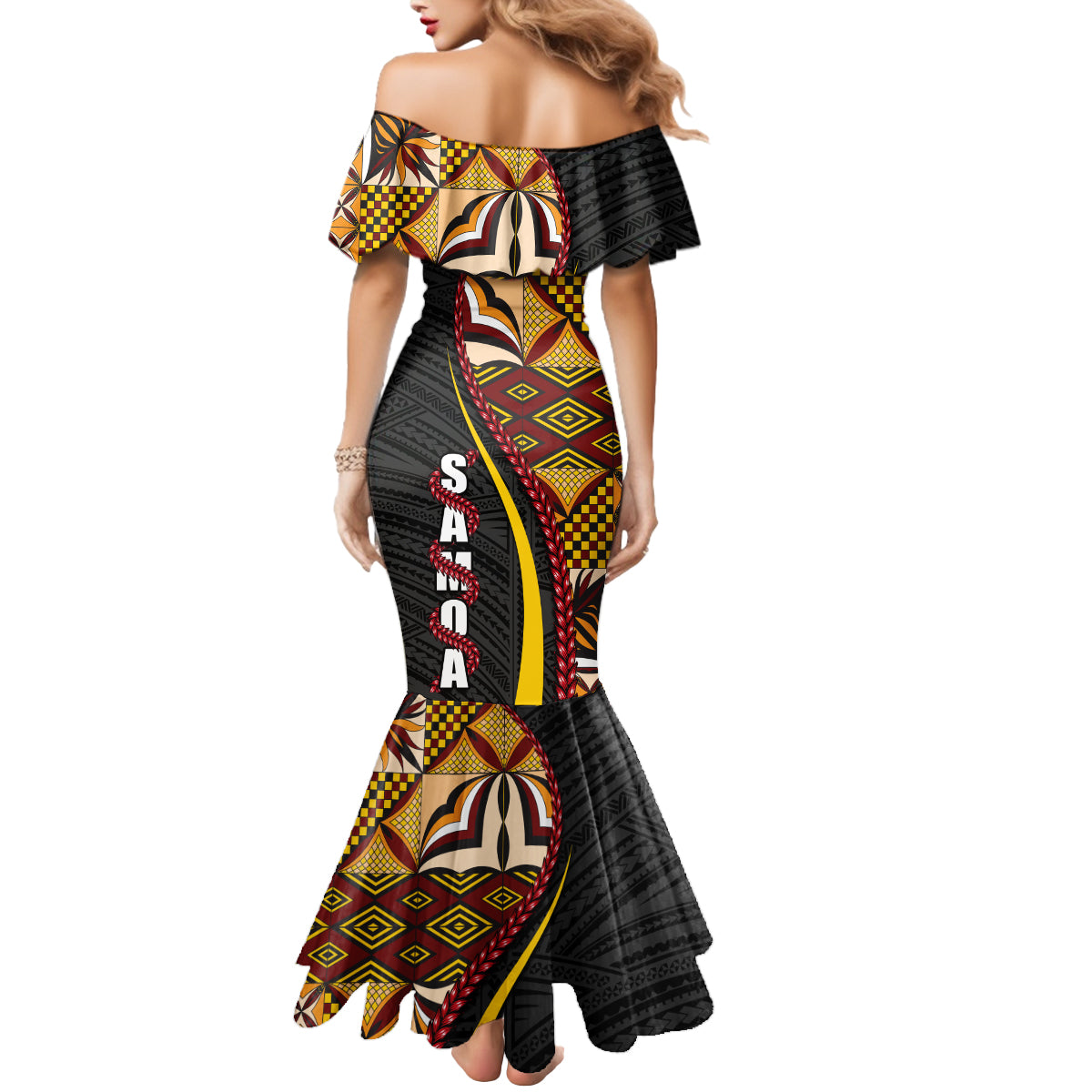 Samoa Siapo Ula Fala Mermaid Dress Polynesian Tribal Pattern LT03 - Polynesian Pride