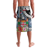 Fiji Day Lavalava Traditional Tapa with Hibiscus and Emblems