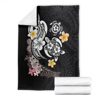 Hawaiian Tropical Plumeria Turtles Blanket Polynesian Art Tattoo