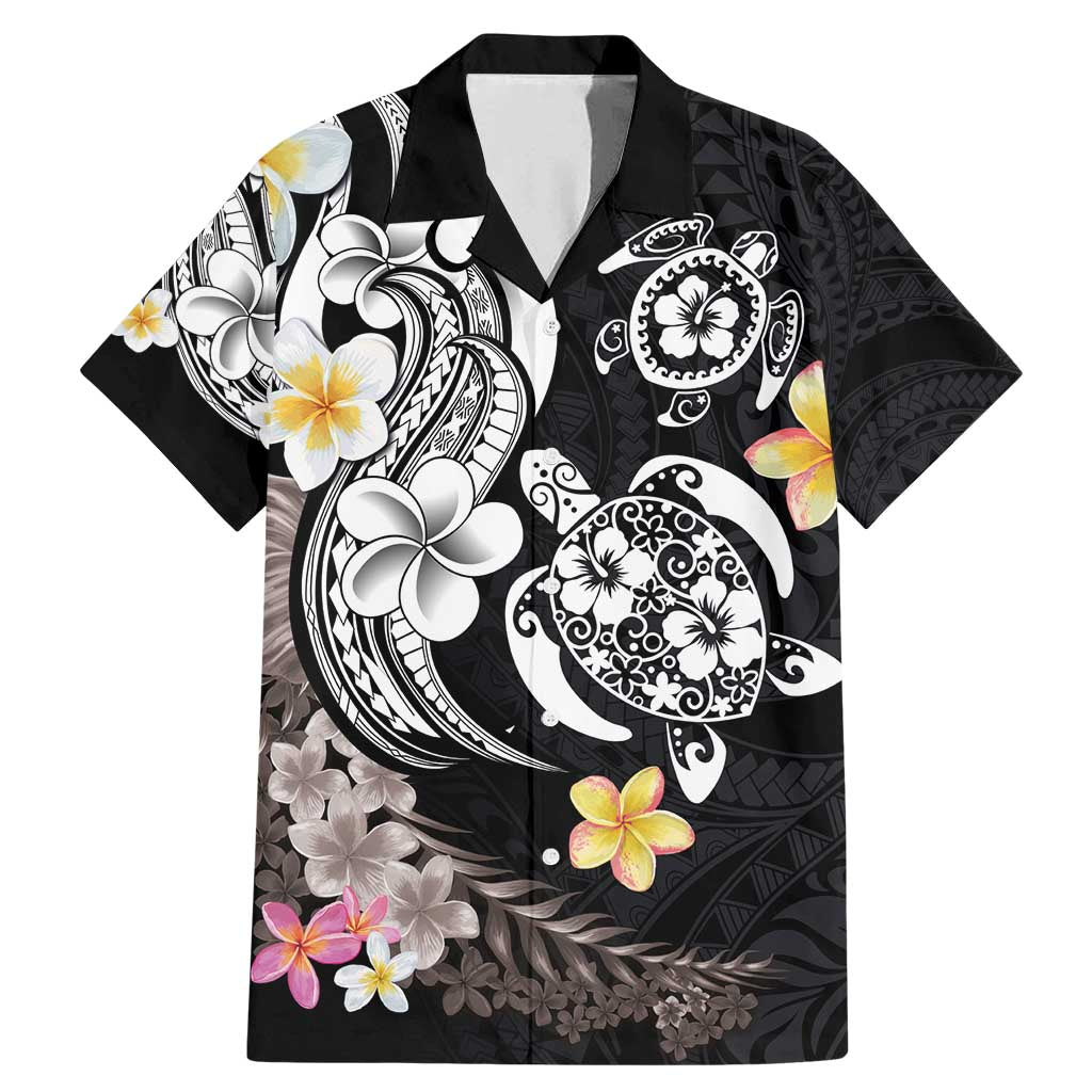 Hawaiian Tropical Plumeria Turtles Family Matching Mermaid Dress and Hawaiian Shirt Polynesian Art Tattoo